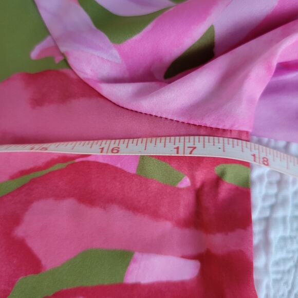 Rachel Zoe Tropical Birds & Leaves Print Satin Beach Vacation Top Size XS - Picture 15 of 16